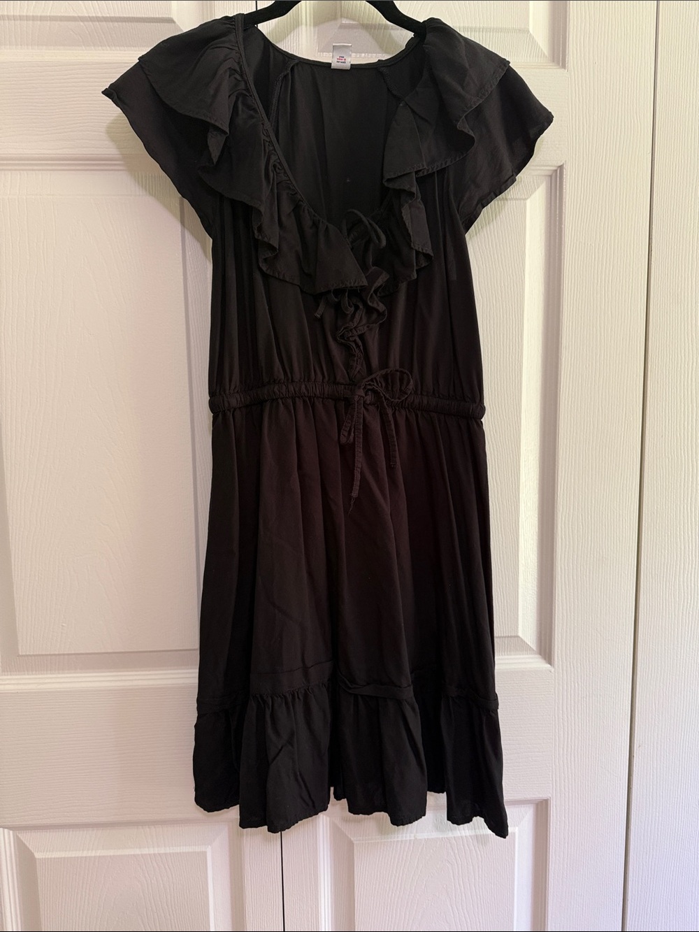 Old Navy Black Ruffle Mini Dress